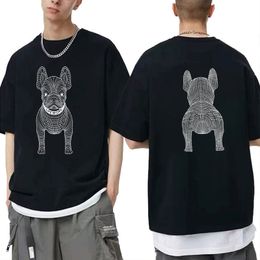 Mens TShirts Streetswear Harajuku Women Top Tee Men Fashion Dog Printing Cotton T Shirt Summer Casual Short Sleeve Lifework shirt 230625