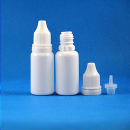 100 Sets/Lot 15ML WHITE Plastic Dropper Bottles Long Thin Neelde Tip LDPE Tamper Proof Evidence liquids E CIG Vapor 15 mL Jnbqm