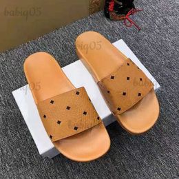 Paris Mens Womens Summer Sandals Beach Slide Home Slippers Black White Flat Scuffs Sliders Fashion Leather Rubber Shoes Pattern Sandal All Match babiq05