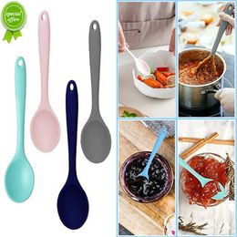 New Colourful Silicone Spoon Heat Resistant Easy To Clean Non-stick Rice Spoons High Temperature Spoon Cooking Kitchen Tool Tableware
