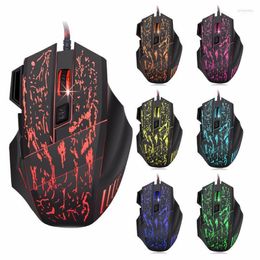 Mice Darshion S8 Optical Backlit Wired Gaming Mouse 7 Button LED USB Computer 3600DPI Colourful Breathing Light1 Rose22