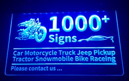 Novelty Items 1000 Signs Car Motorcycle Truck Pickup Tractor Snowmobile Bike Raceing 3D LED Light Sign Drop Wholesale 230625