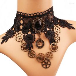 Chains Gothic Classic Charm Fashion Black Collar Women Lace Party Handmade Velvet Vintage Choker Necklace For