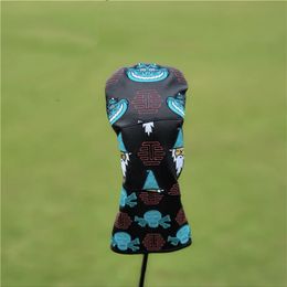 Other Golf Products Skull Golf Club #1 #3 #5 Wood Headcovers Driver Fairway Woods Cover PU Leather High Quality Putter Head Covers 3891