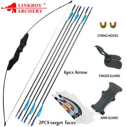 Bow Arrow 30/40lbs Takedown Bow and Arrow Recurve bow Set for Youth Adult Beginners Training Practise Wooden Straight BowHKD230626