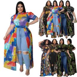 Plus Size 4xl 5xl Womens Designer Vestidos Moda Nightclub Roupas Pilha Mangas Malha Oca Out Dress Top Roupas