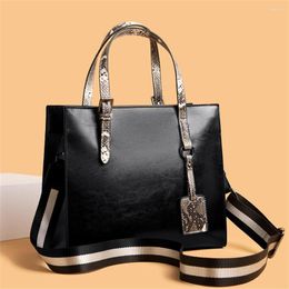 Evening Bags Genuine Leather Casual Tote Bag Luxury Cowhide Designer Shoulder Shopper Bucket Large Capacity Hand For Women 2023 Sac