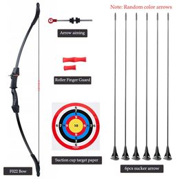 Bow Arrow 3-12years Kids Bow and Arrow Set Recurve Bow Take-down Bow for Children Outdoor Shooting Game BowHKD230626