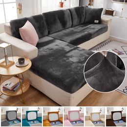 Linens Elasticated Veet Sofa Seat Cushion Covers Plush Chair Cover Corner Sofa Cover Furniture Seater Sofa Slipcover for Living Room