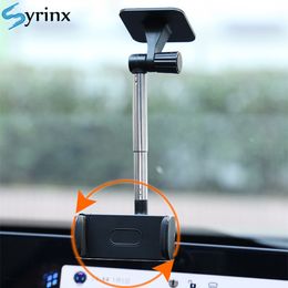 Car Windscreen Phone Holder Mobile Stand Smartphone Fixed Rearview Mirror Bracket For iPhone Sticker Suction Mount Auto Support