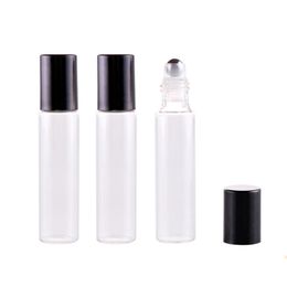 500pcs 5ml 10ml ROLL ON GLASS BOTTLE Clear Fragrances ESSENTIAL OIL Perfume Bottles with Metal Roller Ball Free DHL FEDEX