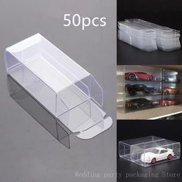 Gift Wrap 50 Pcs 50x60x122mm PVC Clear Toy Car Model 1 641 43 Dust Proof Display Protection Box 230626
