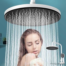 Bathroom Shower Heads White Black Rainfall Shower Head Inch High Pressure Rain Shower Heads Bathroom Top Showerhead Ceiling Shower Accessories R230627