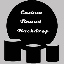 Background Material Circle Round Backdrop Customise baby shower Birthday Party Cake Table Cover Banner Po Studio 230626