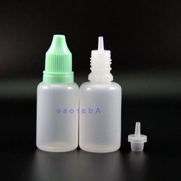 20 ML 100 Pcs High Quality LDPE Plastic Dropper Bottles With Tamper Proof Caps & Tips Safe e Cig Squeezable Bottle thin nipple Hfslb