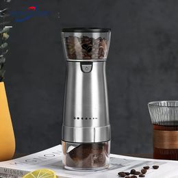 Manual Coffee Grinders Portable Stainless Steel Electric Coffee Grinder TYPE-C USB Charge Profession Grinding Core Coffee Machine Upgrade Grinder 230627