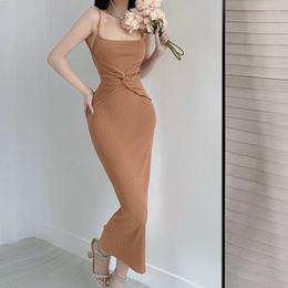 Casual Kleider Koreanischen Stil Exquisit Schöne Backless Bogen Hohe Taille Langes Kleid Slash Neck Elegante Sexy Robe V317