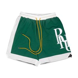 Rhude Drawing Zipper Pocket Oversized Summer Breathable Thin Light Rhude Sport Shorts Loose Shorts Running Shorts Rhude Designer Men Shorts Beach Swim Shorts 653