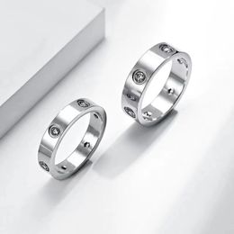 titanium steel silver love ring Kaleidoscope Ring Female Minority Design Sense of Fashion Simple Clover Jewellery Plated Rose Gold