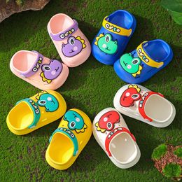 Slipper Summer Children Slippers Cute Cartoon Dinosaur Toddler Boys Beach Shoes Kids Flexible Sandals Little Girls Slippers 230626