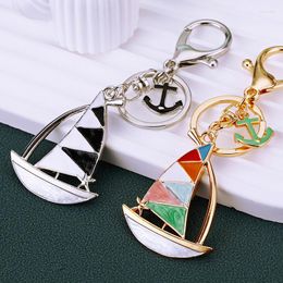 Keychains Friend Rhinestone Sailing Keychain High Quality Key Ring Chain Ladies Men's Jewellery