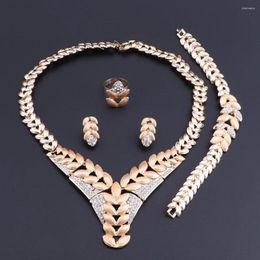 Necklace Earrings Set OEOEOS For Women African Beads Jewellery Gold Colour Jewellery Wedding Luxury Dubai