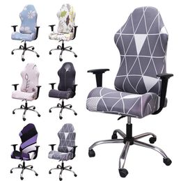Chair Covers Gamer Chair Seat Cover for Computer Office Chairs Gaming Cover Spandex Armchair Seat Case Split Slipcovers cadeira gamer 230627