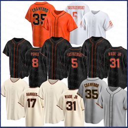 Man Baseball Jerseys New Wear 2023 35 Brandon Crawford 5 Mike Yastrzemski 31 LaMonte Wade Jr Michael Conforto Mitch Haniger Joc Pederson 7 Davis Thairo Estrada