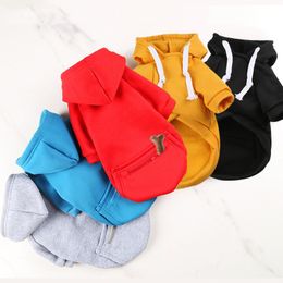 Hoodies Autumn Winter Big Dog Clothes with Zipper Pocket Dog Hoodie Small Large Dog Coat Jacket Designer Pet Dog Clothes Winter Sweater