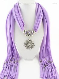 Pendant Necklaces Tribal Floral Bead Solid Resin Crystal Rhinestone Pendants Scarf Wrap Party Bridal Choker Necklace Women F102