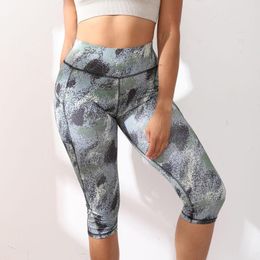 Active Pants Womens Flare Yoga Petite Leggings Hip Women's Trousers Waist Printed Cropped Pockets Side High Tight