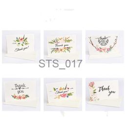 Hangers Racks 6pcs Wedding Invitations Letter Greeting Cards Floral Thank You Cards With Envelopes Valentine Happy Birthday Christmas Party x0710