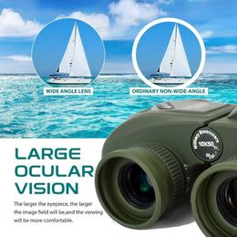 Telescope Binoculars APEXEL HD 10X50 High Power Binoculars with Ranginder Compass for Hunting Boating Bird Watching Nitrogen Floating Waterproof HKD230627