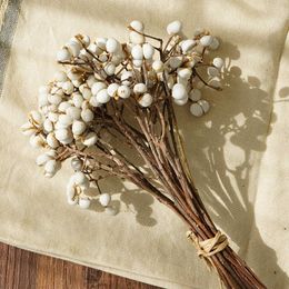 Dried Flowers European Style Flower Decoration Fruit Garland Small Bouquet Chinese Tallow White Room Desktop