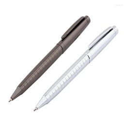 Luxury Quality 856 Grey Line Colour Business Office Medium Nib Ballpoint Pen Student Stationery School Supplies
