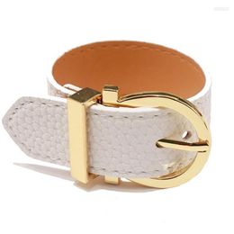 Strand Zlxgirl Trendy Fashion Woman And Man Pu Leather Bracelet Bangle Jewellery Brand Women Gold Belt Shape Couple Free Bag