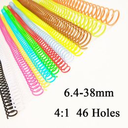 Spines 50pc Plastic Spiral Rings A4 Glue Single Wire 46 Hole Looseleaf Binding Spring PVC Snake Ring Loose Leaf Binder Office Supplies