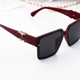 Brand sunglasses New Women's Fashion Sunvisor Polarized ins Sunglasses Round Big face Slim
