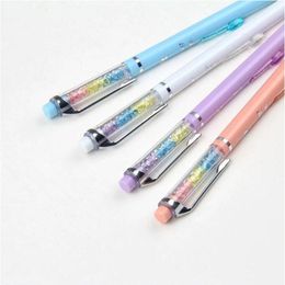 Pencils 60 pcs/lot Creative Rainbow Diamond Side Press Mechanical Pencil Cute Drawing Writing Automatic Pen School Office Supplies