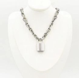 2021 Luxury designer Necklace Jewellery gold necklaces for women trendy titanium steel love lock head mens fashion thick chain No al9934433