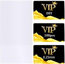 Cards 100PCS Sublimation Metal Business Cards 86x54x0.32mm Inch Blank Sublimation Metal Name Card for Colour UV Print (0.25mm)