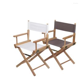 Camp Furniture Contemporary Solid Beech Wood Frame Directors Chair Foldable Outdoor Portable Folding Makeup Wooden For Artists