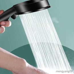 Bathroom Shower Heads Bathroom Shower Head High Pressure Water Saving Shower Mixer One-Key Stop Water Massage Shower Water Faucet Bathroom Accessories R230627