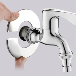 Kitchen Faucets Stainless Steel Faucet Decorative Cover Round Hole Cap For Shower Self-Adhesive Air Conditioning Covers Tap Accessories