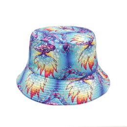 2023 Psychedelic Magic Mushrooms Fisherman Hats Unisex Cool Spring Summer Bucket Hat Seaside Bob Femme Gorro Sun Panama Cap