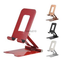 Dropshop Metal Phone Holder Stand Adjustable Portable Foldable Alloy Tablet Stand for IPhone IPad Desk Desktop Support Bracket L230619