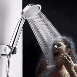 Bathroom Shower Heads Handheld Shower Head Bathroom High Turbo Pressure Energy Water Saving Bath Showerhead R230627