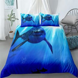 Set Sunset Gaming Dolphins 3d Bedding Set Single Twin Double Queen King Cal King Size Bed Linen Set Sheer Curtains