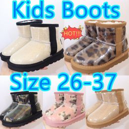 Classic Australia Kids Clear Mini Boots Girls uggi Shoes wggs Designer Baby Sneakers Kid Youth Toddler uggly Shoe GS Natural Black Australian Furry Bo x2MR#