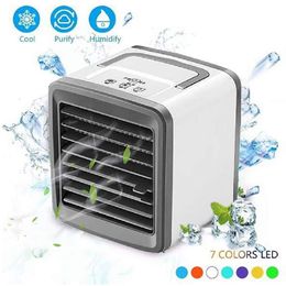 Fans Air Cooler Portable Mini Air Conditioning Usb Air Cooler Fan Humidifier Water Cooled Air Cooling Fan for Office Bedroom 2023 New